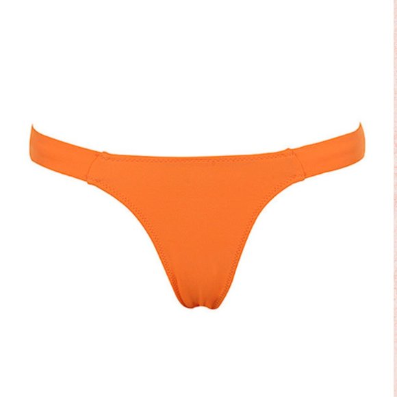 House of CB 'Flora" Orange Halter Bikini Bottoms NWT - Picture 3 of 6